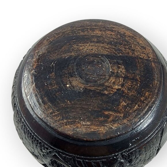 Vintage Hand Carved Wooden Small Gaucalmole Snack Bowl Tribal African Folk Art - Picture 7 of 9